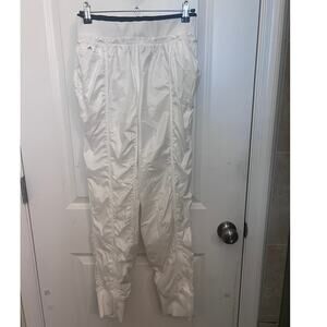 Adidas by Stella McCartney Barricade White Ruched Parachute Track Pants Joggers